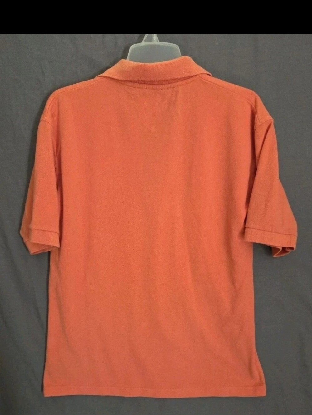 Tommy Hilfiger Pique Polo Shirt Mens XL Orange Coral Short Sleeve Y2K - Picture 4 of 8